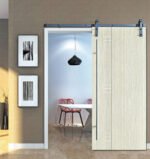 Modern Wooden Interior Barn Doors with Hardware Minimalist Design Sliding Style for Bedroom & Hospital Without Soft Close