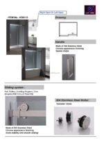 Kmry Modern Design Frameless Shower Enclosure Tempered Glass Sliding Glass Door for Hotel Bathrooms Shower Room Glass - Image 4