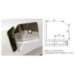 Kmry Bathroom Adjustable Frameless Pivot Hinged Swing 304SUS Hardware Chrome Glass Shower Door - Image 3