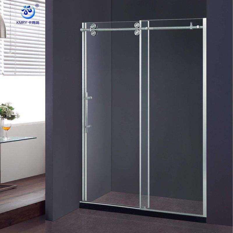 H5ec28d94d37f42bfa840fdacb6b9615cp.jpg Modern Design Frameless KD8013B Straight Sliding Shower Enclosure Tempered Glass for Hotels Glass Shower Doors - Image 1