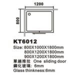 KMRY Aluminum Frame Rectangle L-shape Hinge Opening Door Corner Bathroom Enclosed Shower Cabin Room Price in Pakistan (KT6012) - Image 3