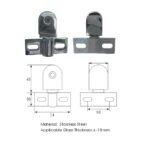 Kmry Bathroom Adjustable Frameless Pivot Hinged Swing 304SUS Hardware Chrome Glass Shower Door - Image 2