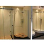 KMRY Custom Design Glass Shower Door Bathroom Frameless Prefab Modular Shower Room