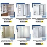 KMRY Modern Hotel Stainless Steel Fixed Glass Door Tempered Glass Walk in Shower Screen Frameless Bathroom Shower Glass Panel - Image 3