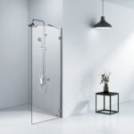 KMRY KD8006C Black Matte Modern Bathroom Shower Panel Door Shower Screen Walk in Shower Door - Image 5