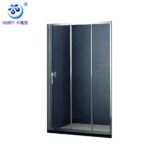 Hot Selling Stainless Steel Frame Walk-in Shower Door Tempered Glass Bypass with Folding Open Style for Bathrooms