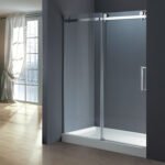 Hotel-Grade Frameless Rectangle Straight Tempered Glass Bathroom Shower Enclosure Sliding Door Panel