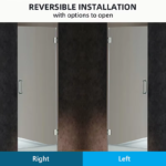 Hot Sale Frameless Tempered Glass Swing Hinged Shower Door with Chrome Finish for Hotel Bathrooms - Image 3