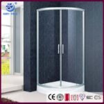 KMRY Modern Hotel Aluminium Framed Round Shower Glass Enclosure Tempered Glass Sliding With Base - Image 4
