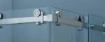 304 Stainless Steel Frameless Sliding Square Modern Luxury Hotel Shower Door with Tempered Glass Acrylic Tray Soft Closing - Image 3