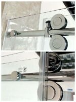 Kmry Hotel Contemporary Frameless Free-Standing Sliding Shower Enclosure Modern Acrylic Tempered Glass Rectangle Partition - Image 3