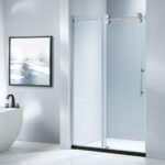 KMRY Single Sliding Bathroom Entry Doors Frameless Tempered Glass with Clear Frame Rectangle Shape for Hotels - Image 5