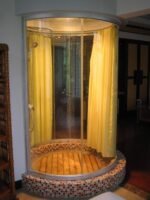 Luxury Round CheapTempered Glass Complete Enclosed Standard Size Shower Room - Image 4