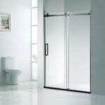 KMRY Custom Frameless Shower Stall Enclosure Rectangle Single Sliding Glass Door Glass Bathroom Screens