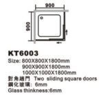 Modern Square Shape 8mm Tempered Glass Aluminium Alloy Frame Corner Shower Room Sliding - Image 4