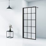 KMRY KD8006C Black Matte Modern Bathroom Shower Panel Door Shower Screen Walk in Shower Door - Image 4