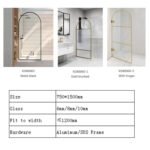 KMRY Super Creative Frameless Bathroom Design Soft Close Hinge Tempered Glass Shower Door Walk-in Shower Glass Panel - Image 2