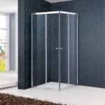 2025 Hot Sale Modern Bathroom Square Frame Door Tempered Glass Sliding Shower Enclosure Set with Aluminium Frame for Hotels