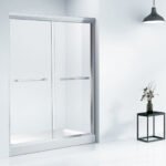 KMRY Customizable Sliding Bathroom Shower Screen Door with Aluminum Frame Modern Showers for Bathroom Tempered Shower Door Glass - Image 2