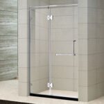 Safety Clear Tempered Glass 1-Panel Sliding Shower Door with Gold Hardware 10 mm Glass for Bathroom - Image 3