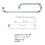 Kmry Bathroom Adjustable Frameless Pivot Hinged Swing 304SUS Hardware Chrome Glass Shower Door - Image 4