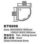 Factory Direct 8mm Curved Roller Aluminium Sliding Shower Doors with Frame Square Appearance Bathroom Base for Modern Bathrooms - Image 3