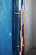 High Quality Free Standing Prefabricated Round Frameless Sliding Shower Glass Enclosures - Image 6