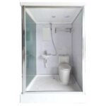 KMRY Custom Luxury Free Standing Modern Design Integrated Bathroom Shower Unit with Acrylic Tray Prefab Bathroom Unit