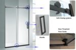 Foshan KMRY Custom Size Adjustable Track Glass Bathroom Screens Frameless Sliding Shower Door for Hotel Use - Image 5