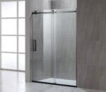 KMRY Custom Frameless Shower Stall Enclosure Rectangle Single Sliding Glass Door Glass Bathroom Screens - Image 5