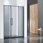 Factory Wholesale Open inside outside Frameless Swing Shower Door Matte Black Pivot Glass Screen Tempered Glass Hinge Open Style - Image 2