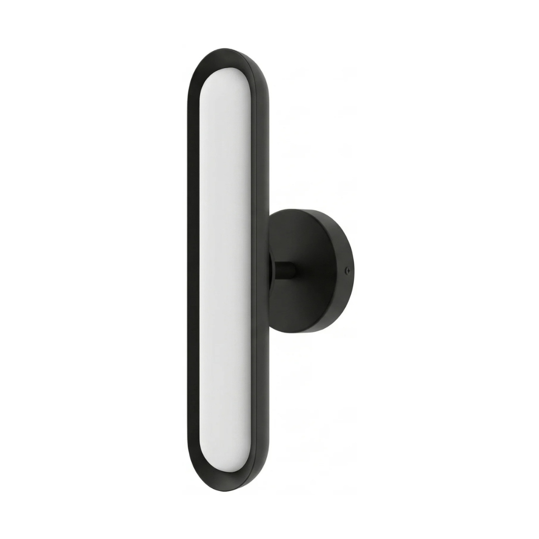 13 Matte Black Pill LED Wall Sconce - Image 1