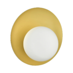 Black & Brass Single-Orb Sconce