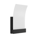 Matte Black Curved-Panel LED Wall Sconce