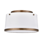 12″ Brushed Bronze Drum Ceiling Light