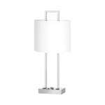Prestige Twin Table Lamp with 2 Outlets