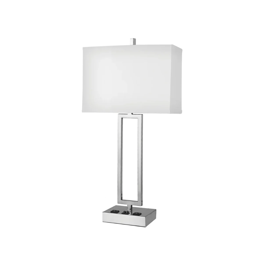111 Gatsby Twin Table Lamp with 2 Outlets - Image 1