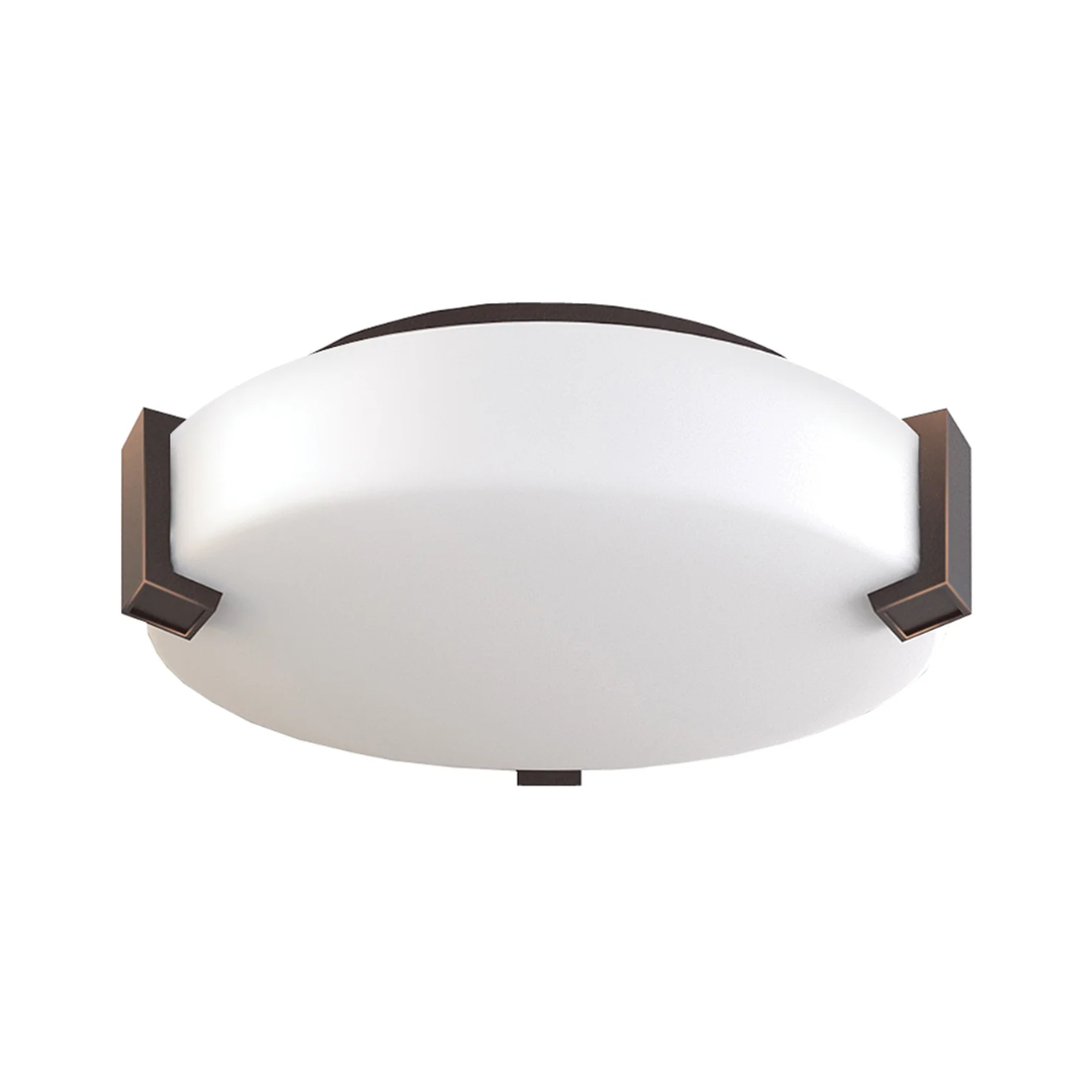 123 12″ Dark Bronze Ceiling Light with Frosted Acrylic Shade - Image 1