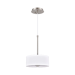 10″ Brushed Nickel Drum Pendant