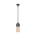 Black and Amber Glass Pendant Light