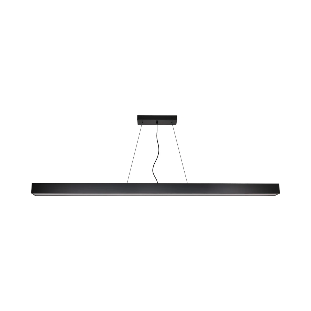135 96″ Matte Black Linear Pendant Fixture - Image 1