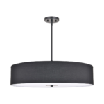 27″ Matte Black Drum Pendant