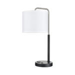 Valeria Single Table Lamp with 1 Outlet & 1 USB-A