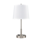 Englewood Twin Table Lamp with 2 Outlets