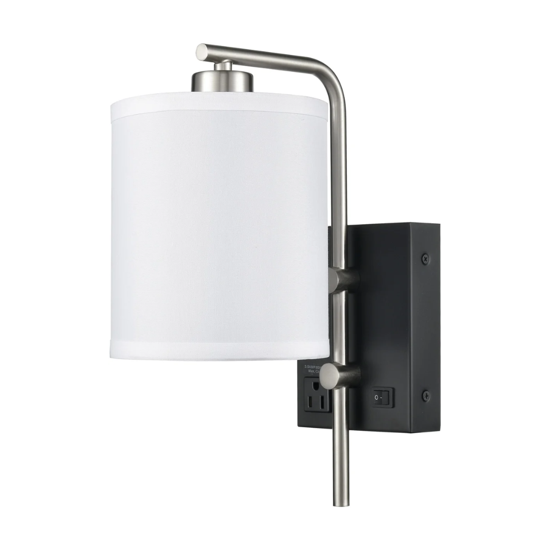 162 Valeria Single Wall Lamp with 1 Outlet - Image 1