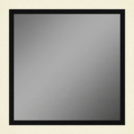 Luminara 43″W x 43″H LED Backlit Bathroom Mirror with Black Inner Frame