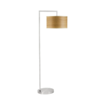 Brushed Nickel Oversized Drum Floor Lamp