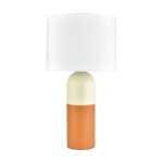 Two-Tone Cylinder Table Lamp, Burnt Orange