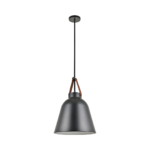 15″ Matte Black Market Dome Pendant