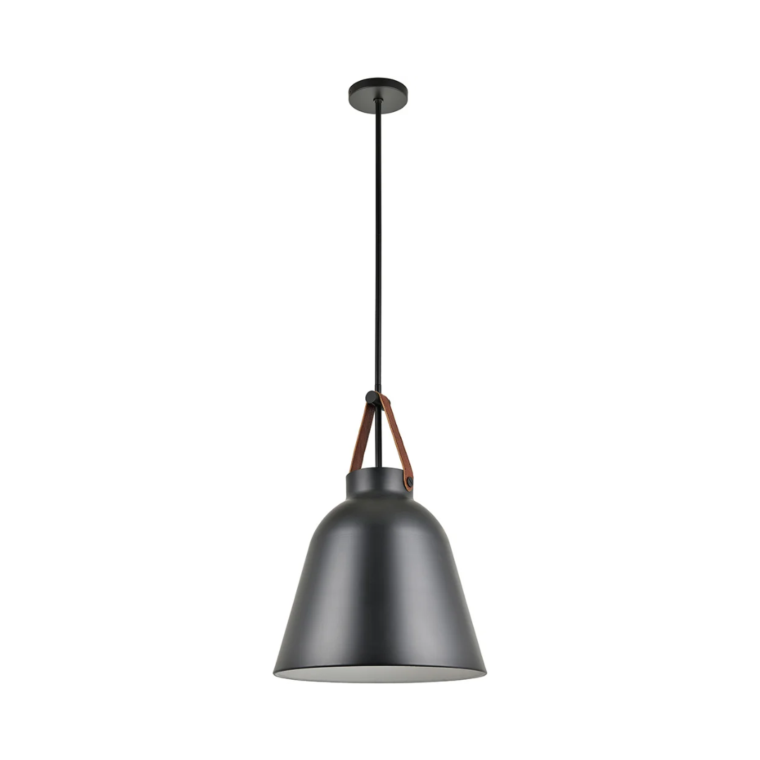 54 15″ Matte Black Market Dome Pendant - Image 1